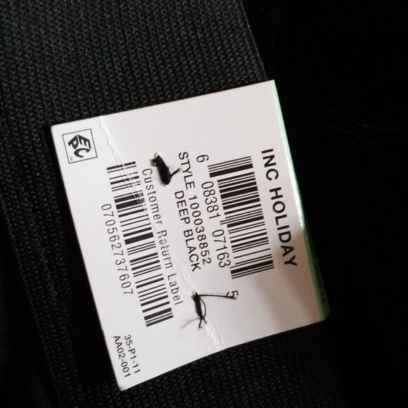 NWT INC Womens Black Slitted Ruffled Wide Leg Evening - Picture 7 of 8